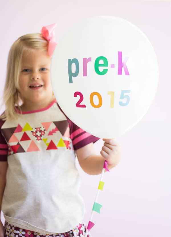 first day of school balloons for pictures