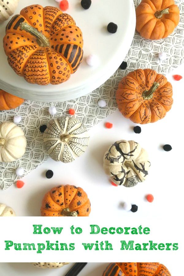 how to decorate pumpkins with markers