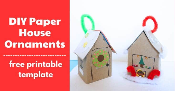 diy paper house template ornament and craft