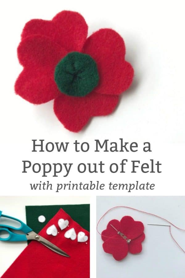 how to make a remembrance day poppy from felt