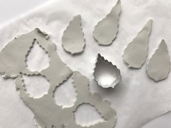 palm leaves in clay