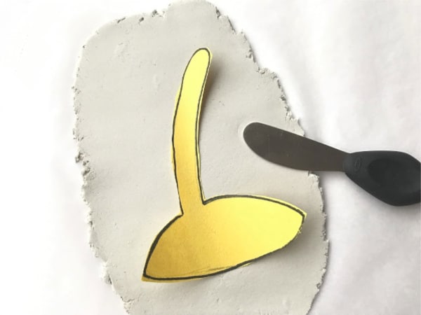 palm tree template on clay