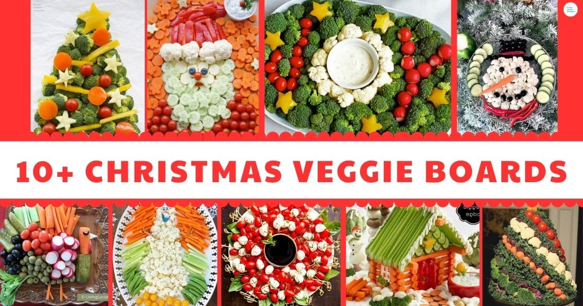 christmas veggie boards collage of 9 veggie platters social