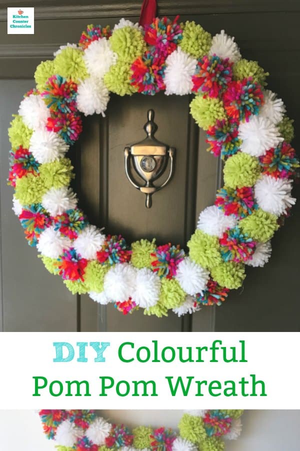 diy pom pom wreath tutorial
