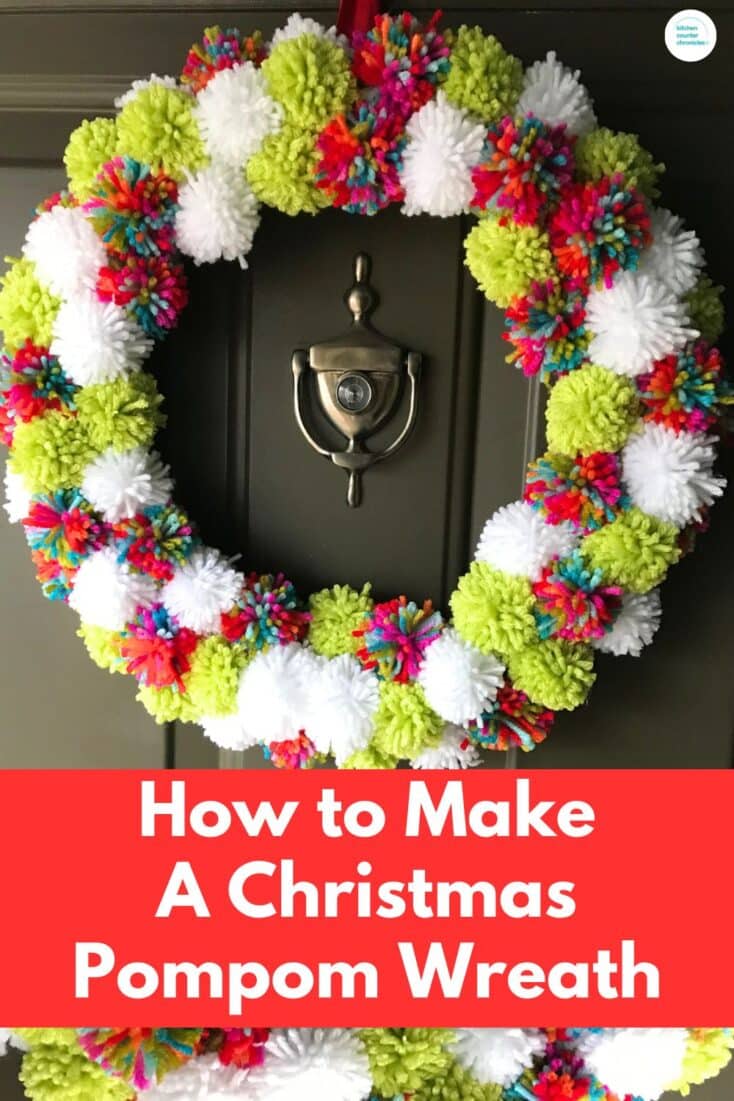 how to makea christmas pompom wreath new pin image