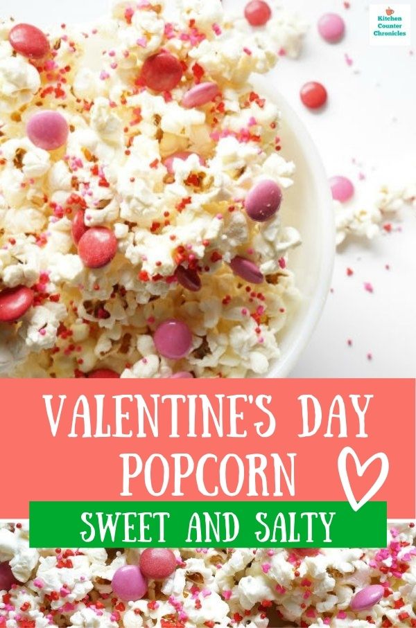 Valentine's Day Popcorn in a bowl