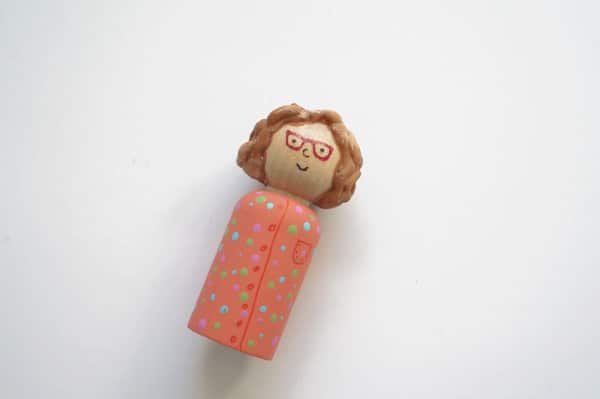 glue gun hair painted