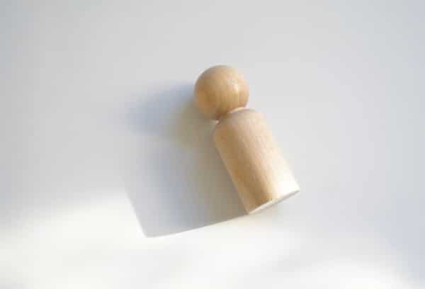 wooden peg doll unpainted