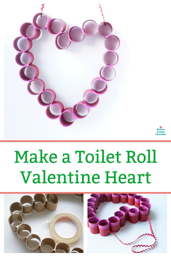 how to make a toilet paper roll heart valentine for door