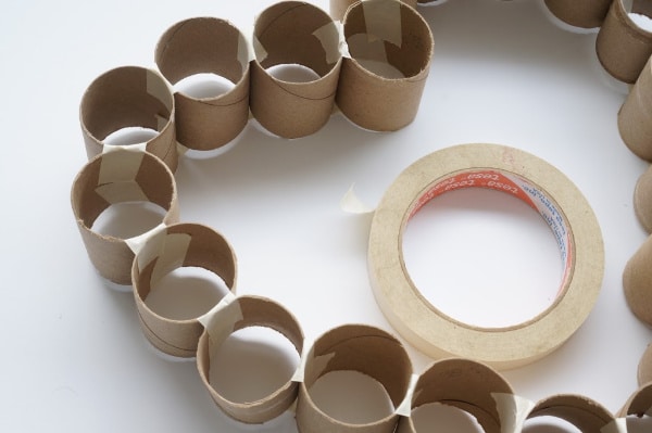 toilet paper roll heart with tape