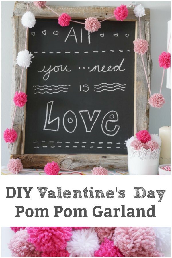 Valentine's Day decoration pom pom garland