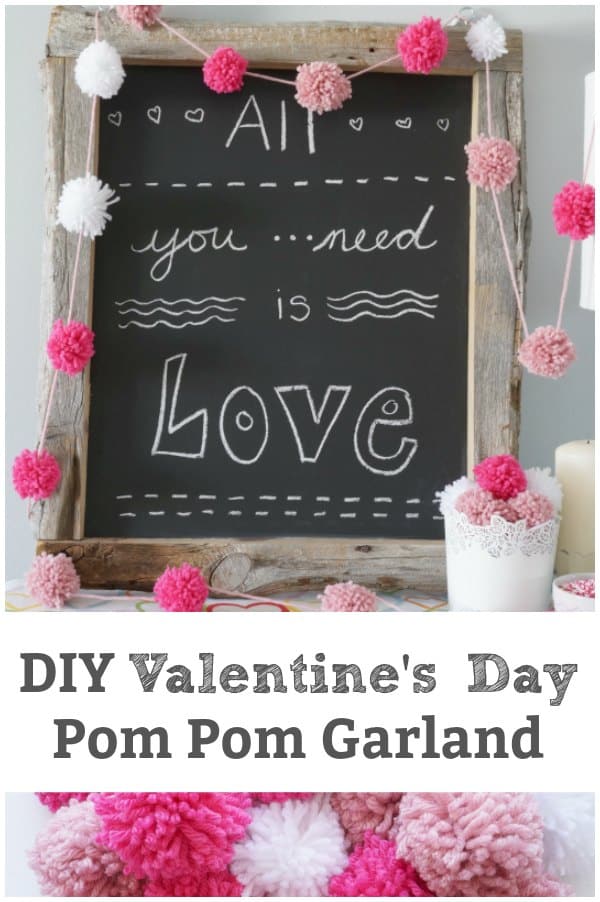 Valentine's Day Decoration - How to Make a Pom Pom Garland