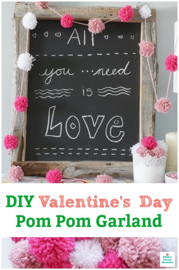Valentine's Day Decoration Pom pom garland