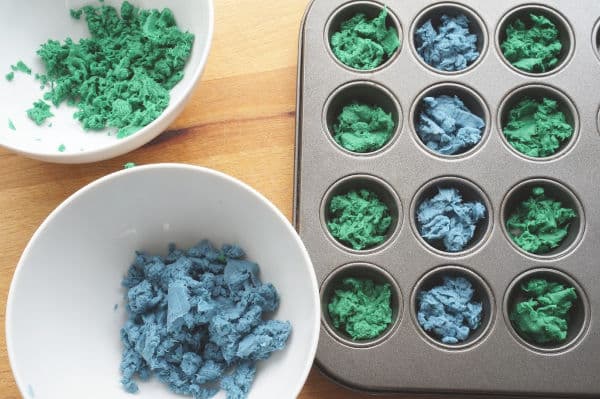 seed bomb paper mash in muffin tin