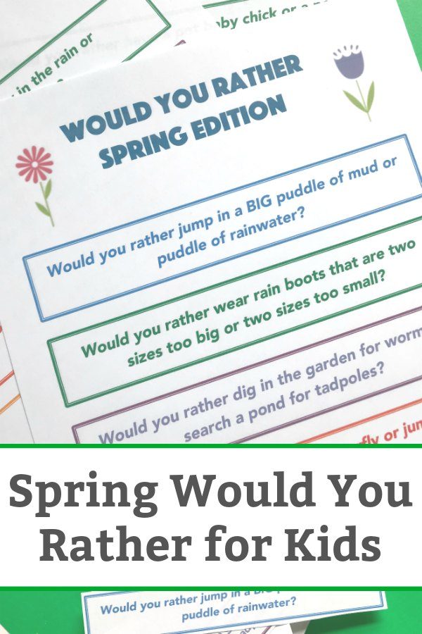 spring would you rather for kids