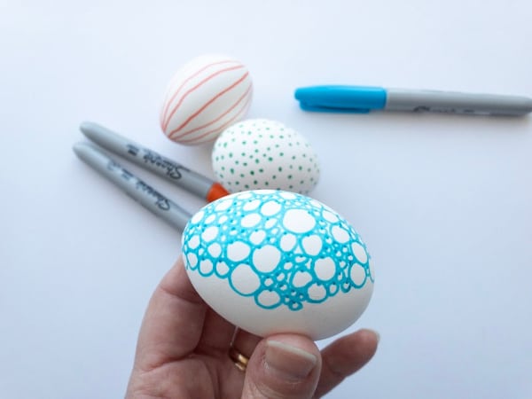 doodle easter egg in hand