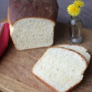 dandelion bread on cutting board