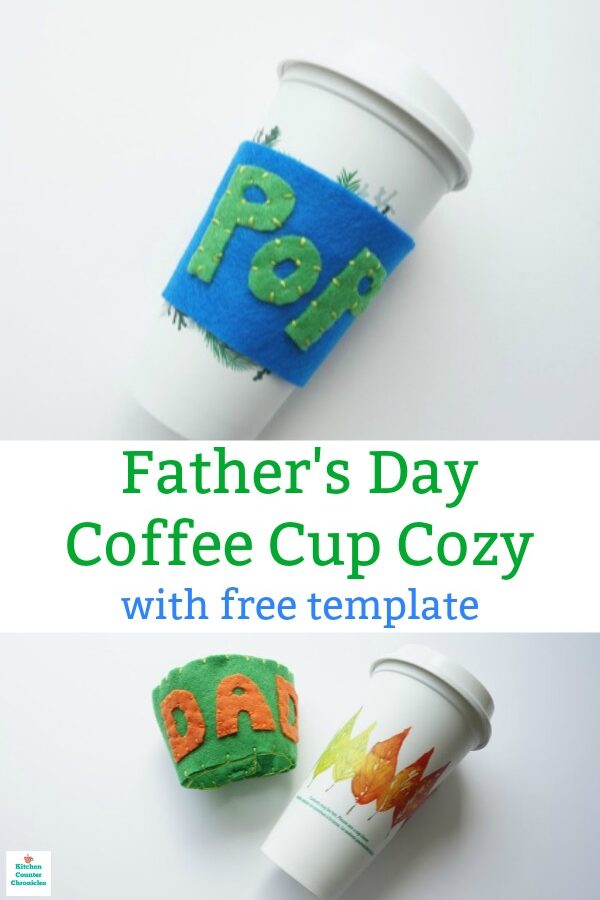 father's day craft coffee cup sleeve diy