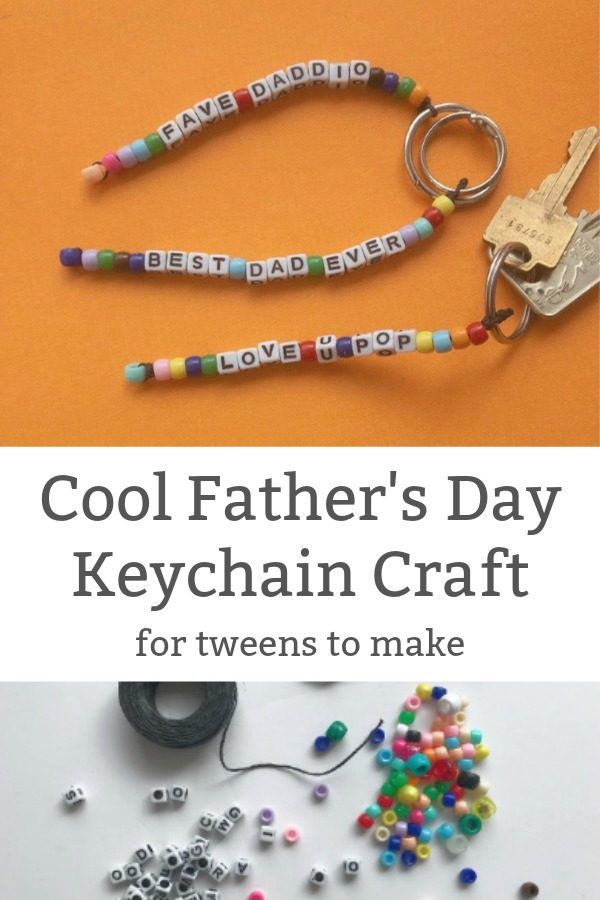 father's day craft for tweens keychain