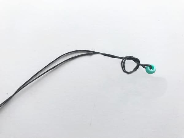 father's day craft keychain with bead and knot