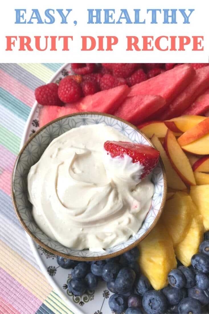 Dip for fresh shop fruit tray
