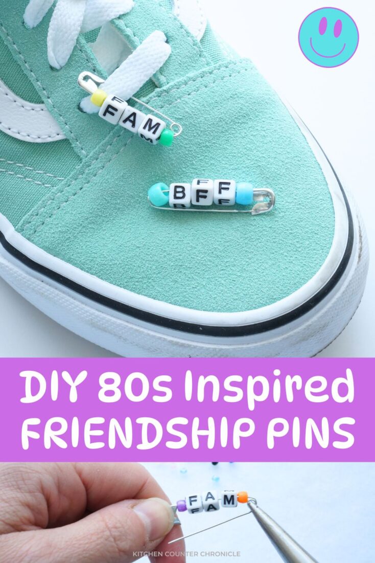 How to make 80s inspired friendship pins to put on shoes