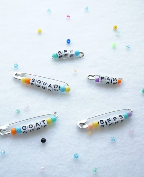 How to Make Friendship Pins with Letter Beads! Cool Craft for Tweens