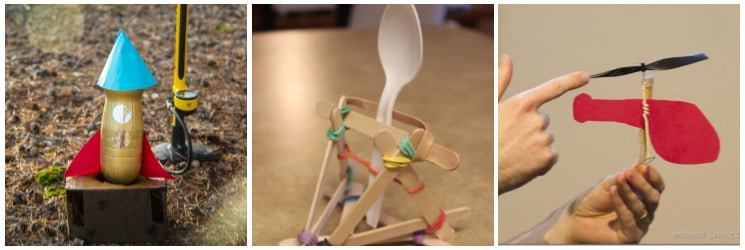 summer engineering challenge - build a rocket and build a catapult