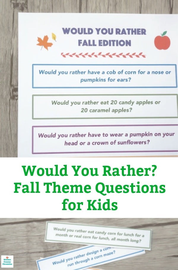 fall would you rather questions for kids pin image