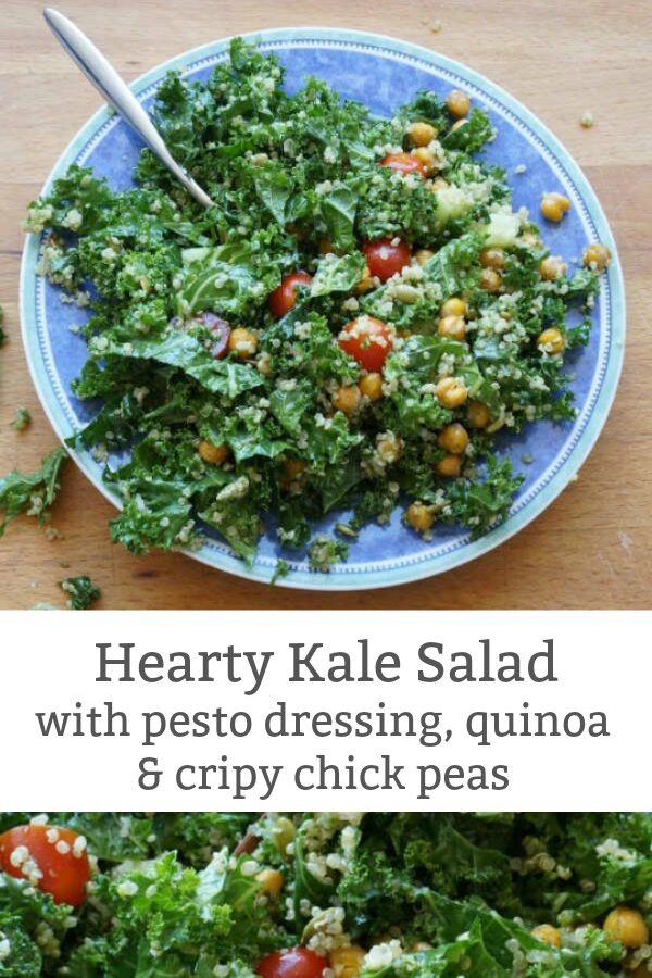 kale salad with pesto dressing kid friendly recipe