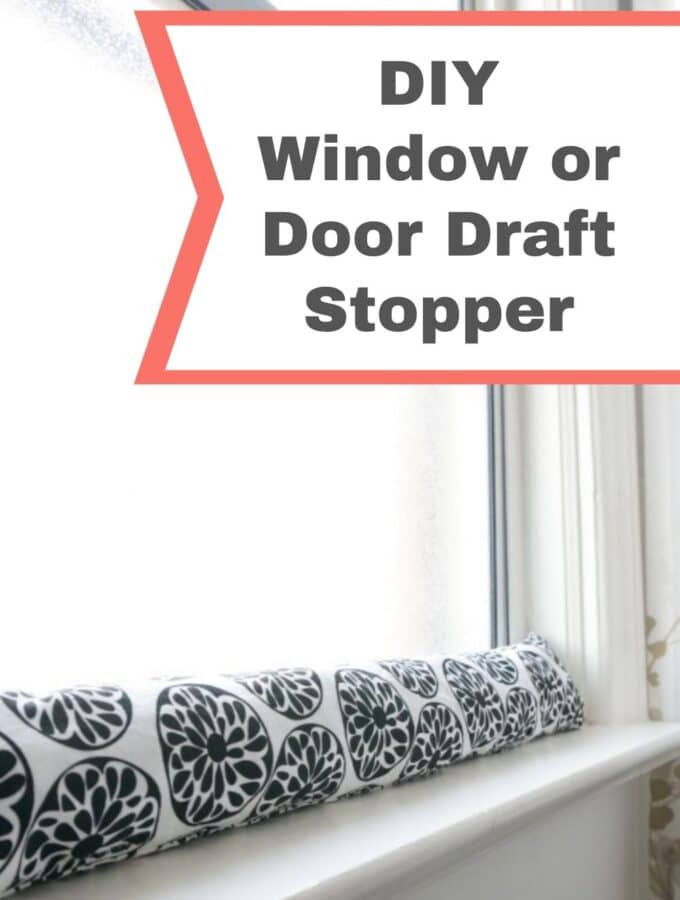 diy window draft stopper in a window