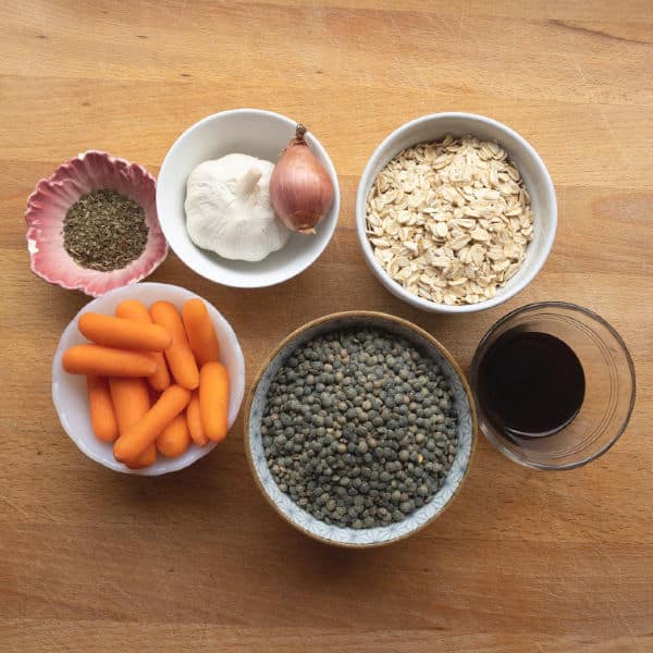 ingredients for lentil meatloaf