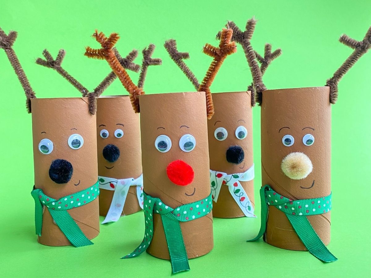 Silly Toilet Paper Roll Reindeer Craft for Kids to Make