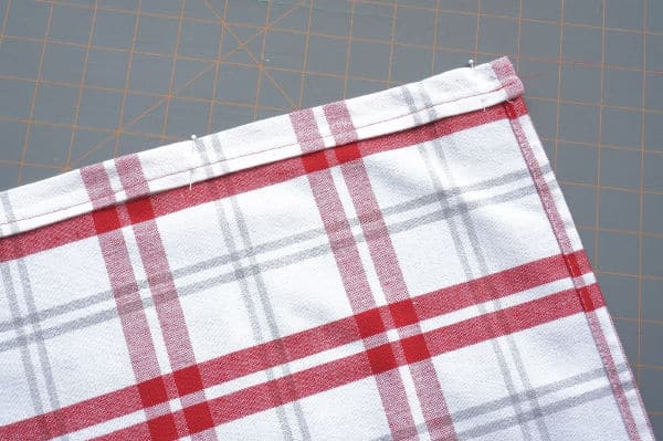 tea towel drawstring bag drawstring channel sewn