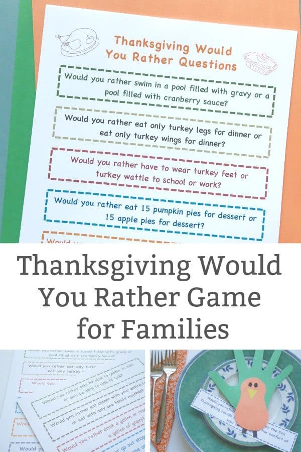 thanksgiving would you rather questions for kids