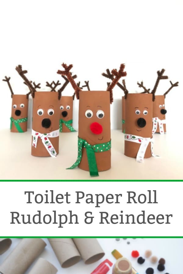 toilet paper roll reindeer craft featured image