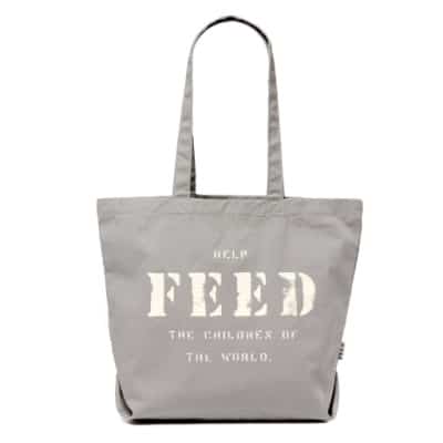 slate grey feed tote bag