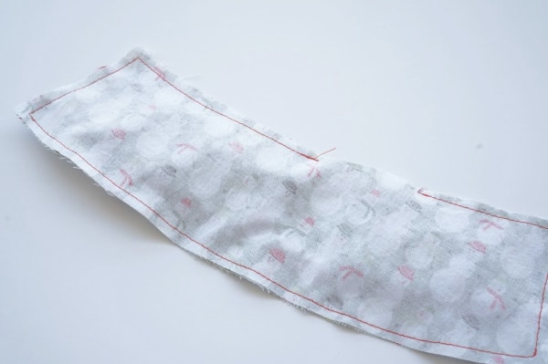 christmas coffee cup cozy sewn together and inside out