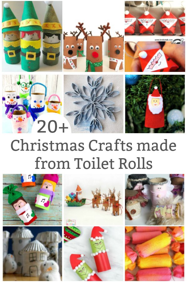 christmas crafts made from toilet paper rolls