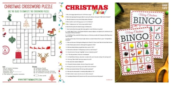 20+ Free Printable Christmas Games for the Whole Family