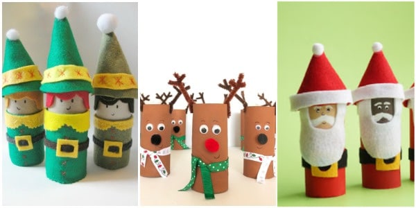 Toilet Paper Roll Christmas Tree Craft - The Resourceful Mama