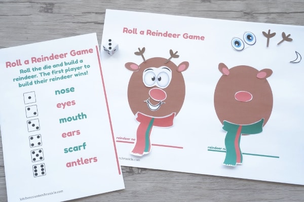 playing the roll a reindeer game