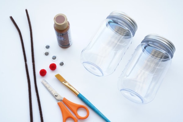 reindeer mason jar reindeer noses supplies