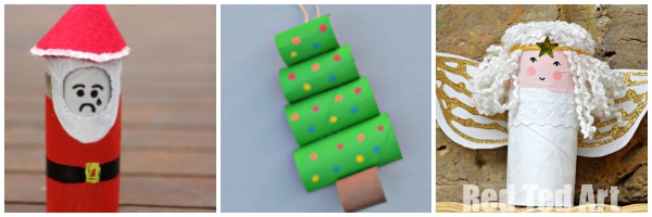 toilet roll christmas crafts collage