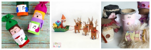 toilet roll crafts christmas collage