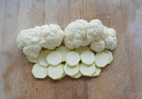 vegetable santa face cauliflower hat trim