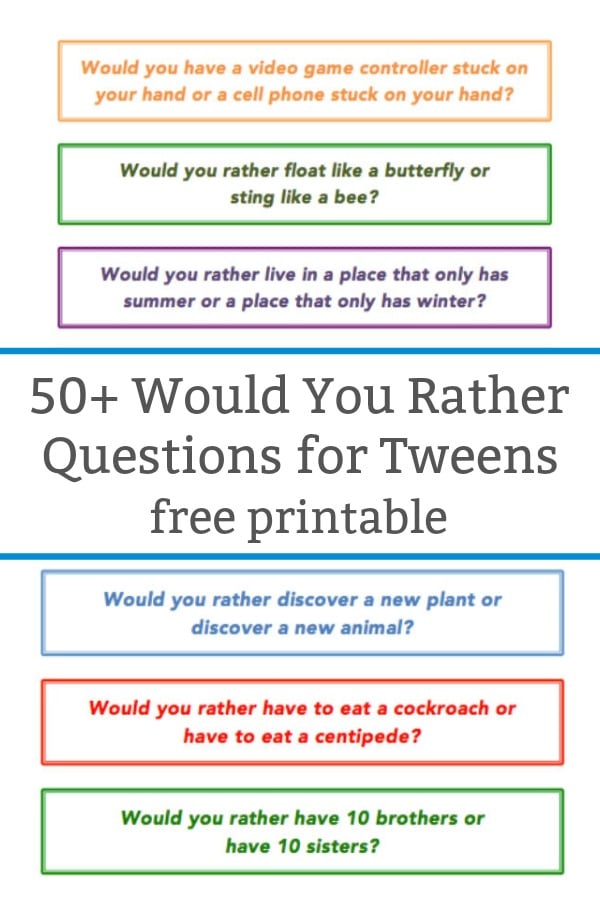 50+ Would You Rather Questions for Kids