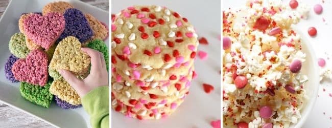 easy valentines day baking recipes cookies popcorn and krispie hearts