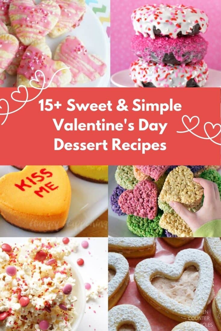 easy valentines day baking recipes collage of cookies cakes and more