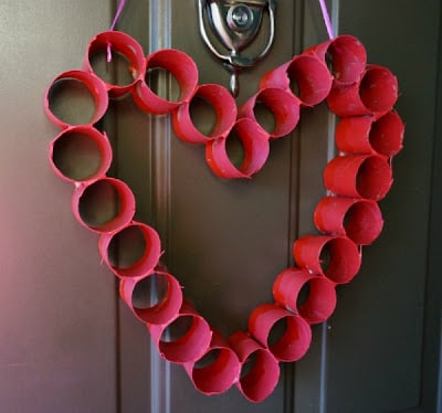 toilet paper heart